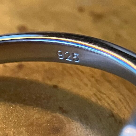 London Blue Topaz Sleeping Beauty Turquoise Sterling Silver Ring Size 9 - Picture 6 of 10